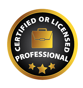 Certified or Licensed Professional Certified or Licensed Professional